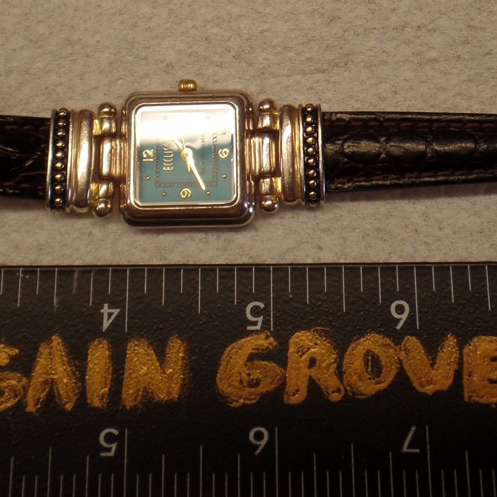 ECCLISSI STERLING SILVER WATCH LEATHER BAND 9.25" - Picture 2 of 16